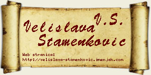 Velislava Stamenković vizit kartica